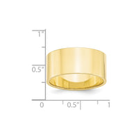 Load image into Gallery viewer, 10k Yellow Gold 10mm Lightweight Flat Wedding Band Size 7
