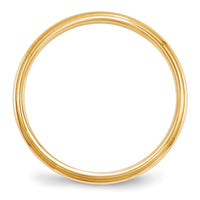 Load image into Gallery viewer, 10k Yellow Gold 2.5mm Half Round with Edge Wedding Band Size 10.5
