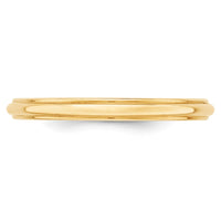 Load image into Gallery viewer, 10k Yellow Gold 2.5mm Half Round with Edge Wedding Band Size 10.5
