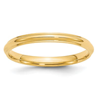 Load image into Gallery viewer, 10k Yellow Gold 2.5mm Half Round with Edge Wedding Band Size 10.5
