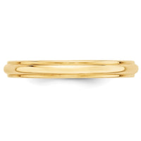 Load image into Gallery viewer, 10k Yellow Gold 3mm Half Round with Edge Wedding Band Size 4.5
