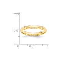 Load image into Gallery viewer, 10k Yellow Gold 3mm Half Round with Edge Wedding Band Size 11.5
