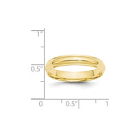 Load image into Gallery viewer, 10k Yellow Gold 4mm Half Round with Edge Wedding Band Size 8.5
