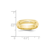 Load image into Gallery viewer, 10k Yellow Gold 5mm Half Round with Edge Wedding Band Size 14
