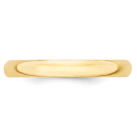 Load image into Gallery viewer, 10k Yellow Gold 3mm Lightweight Half Round Wedding Band Size 7
