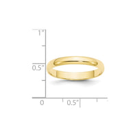 Load image into Gallery viewer, 10k Yellow Gold 3mm Lightweight Half Round Wedding Band Size 7
