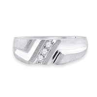 Load image into Gallery viewer, 10kt White Gold Mens Round Diamond Wedding Band Ring 1/10 Cttw
