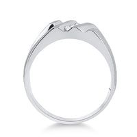Load image into Gallery viewer, 10kt White Gold Mens Round Diamond Wedding Band Ring 1/10 Cttw
