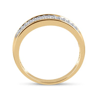 Load image into Gallery viewer, 10kt Yellow Gold Round Diamond Bridal Wedding Ring Band Set 1/4 Cttw
