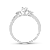 Load image into Gallery viewer, 14kt White Gold Marquise Diamond Bridal Wedding Ring Band Set 1/2 Cttw
