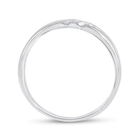 Load image into Gallery viewer, 10kt White Gold Mens Round Diamond Wedding Band Ring 1/8 Cttw
