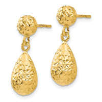 Load image into Gallery viewer, 14K D/C Post Dangle Earrings
