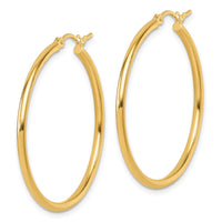 Load image into Gallery viewer, 14K Polished 2x35mm Hoop Earrings
