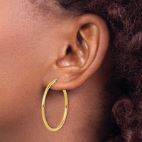 Load image into Gallery viewer, 14K Polished 2x35mm Hoop Earrings
