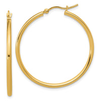 Load image into Gallery viewer, 14K Polished 2x35mm Hoop Earrings
