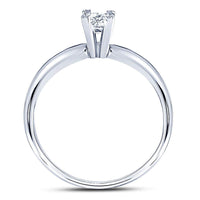 Load image into Gallery viewer, 14kt White Gold Womens Princess Diamond Solitaire Bridal Wedding Engagement Ring 1/3 Cttw
