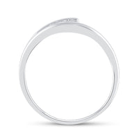 Load image into Gallery viewer, 10kt White Gold Womens Round Diamond Solitaire Promise Ring 1/10 Cttw
