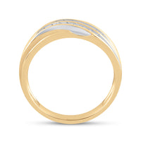 Load image into Gallery viewer, 10kt Yellow Gold Mens Round Diamond Wedding Band Ring 1/4 Cttw
