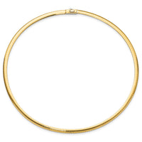 Load image into Gallery viewer, 14K 4mm Two-tone Reversible Omega Necklace

