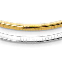 Load image into Gallery viewer, 14K 4mm Two-tone Reversible Omega Necklace
