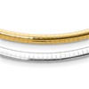 14K 4mm Two-tone Reversible Omega Necklace