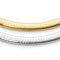 Load image into Gallery viewer, 14K 6mm Two-tone Reversible Omega Necklace
