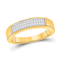 Load image into Gallery viewer, 14kt Yellow Gold His Hers Princess Diamond Square Matching Wedding Set 2 Cttw
