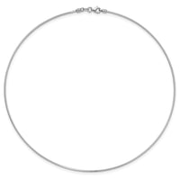 Load image into Gallery viewer, 14K White Gold 1.2mm Detachable Clasp Omega Necklace
