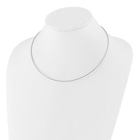 Load image into Gallery viewer, 14K White Gold 1.2mm Detachable Clasp Omega Necklace
