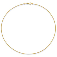 Load image into Gallery viewer, 14K 1MM Round Detachable clasp Omega Necklace

