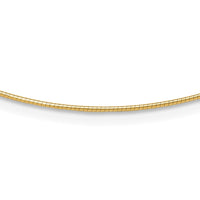 Load image into Gallery viewer, 14K 1MM Round Detachable clasp Omega Necklace
