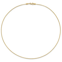 Load image into Gallery viewer, 14K 1MM Round Detachable clasp Omega Necklace
