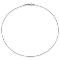 Load image into Gallery viewer, 14K White Gold 1MM Round Detachable clasp Omega Necklace
