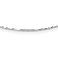 Load image into Gallery viewer, 14K White Gold 1MM Round Detachable clasp Omega Necklace
