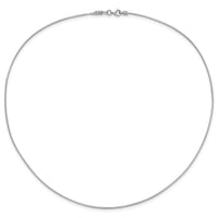 Load image into Gallery viewer, 14K White Gold 1MM Round Detachable clasp Omega Necklace
