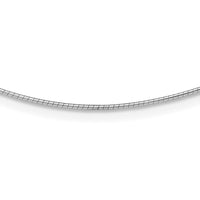 Load image into Gallery viewer, 14K White Gold 1MM Round Detachable clasp Omega Necklace
