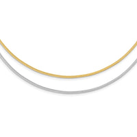 Load image into Gallery viewer, 14K Two-tone D/C Reversible 2mm Adjustable Omega Necklace
