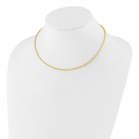 Load image into Gallery viewer, 14K Two-tone D/C Reversible 2mm Adjustable Omega Necklace
