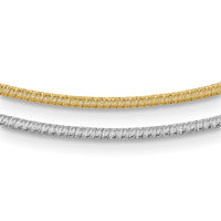 Load image into Gallery viewer, 14K Two-tone D/C Reversible 2mm Adjustable Omega Necklace
