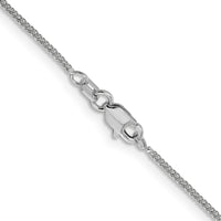 Load image into Gallery viewer, 14K White Gold .8mm D/C Quadra Wheat Chain
