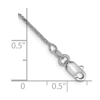 Load image into Gallery viewer, 14K White Gold .8mm D/C Quadra Wheat Chain Anklet

