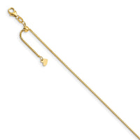 Load image into Gallery viewer, 14K Polished Adjustable Box Chain Anklet
