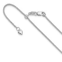 Load image into Gallery viewer, 14K White Gold Adjustable 1.4mm Wheat Chain
