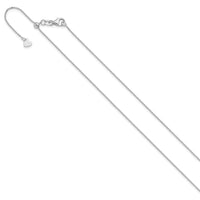 Load image into Gallery viewer, 14K White Gold Adjustable 1.2mm Flat Cable Chain
