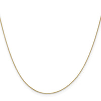 Load image into Gallery viewer, 14K .5mm Baby Box with Lobster Clasp Chain
