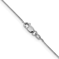 Load image into Gallery viewer, 14K White Gold .5mm Baby Box with Lobster Clasp Chain
