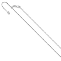 Load image into Gallery viewer, 14K White Gold Adjustable 1.2mm D/C Rope Chain
