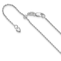 Load image into Gallery viewer, 14K White Gold Adjustable 1.2mm D/C Rope Chain

