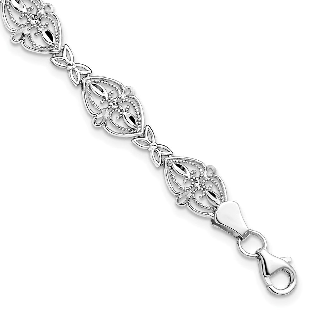 14K White Gold Bracelet