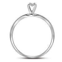 Load image into Gallery viewer, 10kt White Gold His Hers Round Diamond Solitaire Matching Wedding Set 1/4 Cttw
